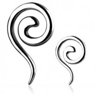 Piercing do ucha z ocele - lesklá rozťahovacia špirála - Hrúbka piercingu: 2 mm