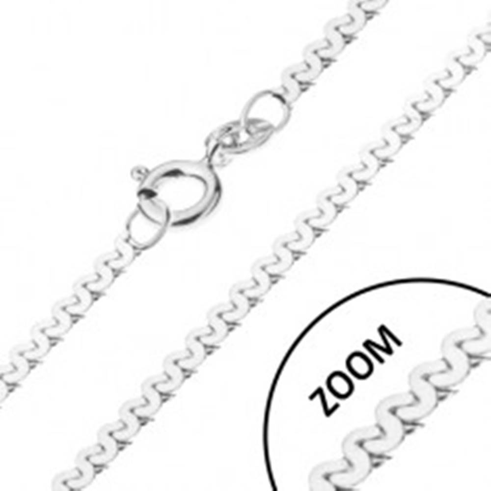 Šperky eshop Retiazka zo striebra 925 - esíčkový vzor, lesklá, šírka 1 mm, dĺžka 450 mm