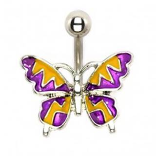 Oceľový piercing - letný motýľ