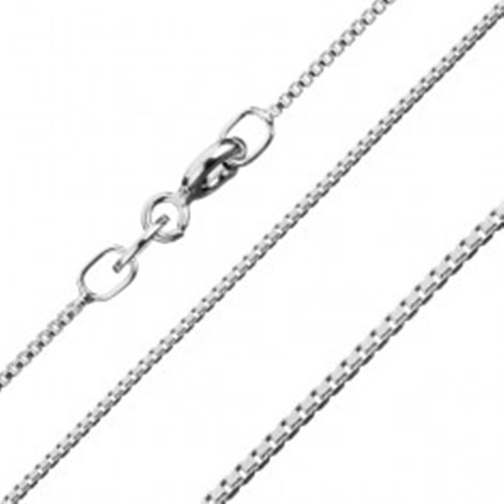 Šperky eshop Strieborná retiazka 925, husto prepojené hranaté očká, šírka 0,7 mm, dĺžka 455 mm