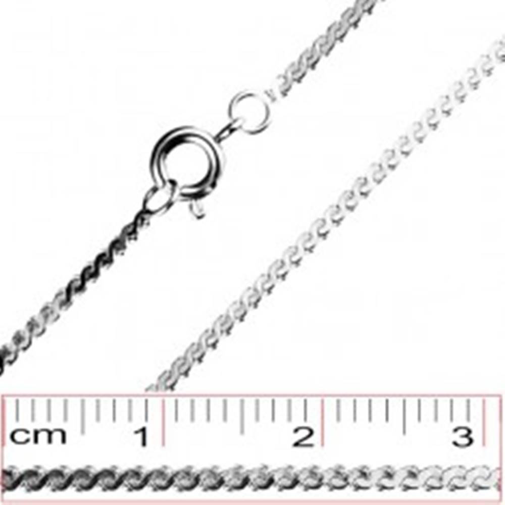 Šperky eshop Retiazka z chirugickej ocele - prepojené S články, 1,4 mm