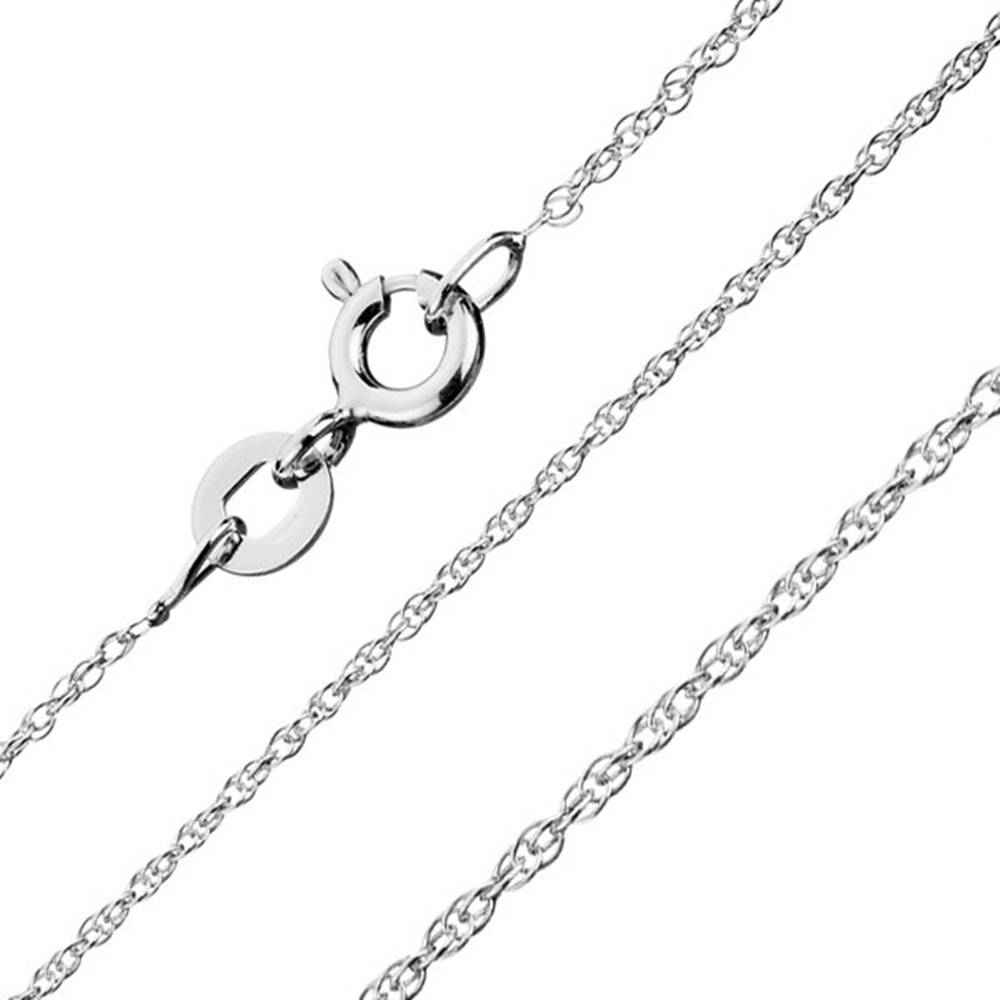 Šperky eshop Retiazka zo striebra 925 - zatočená línia, špirálovito spájané očká, šírka 1,3 mm, dĺžka 500 mm