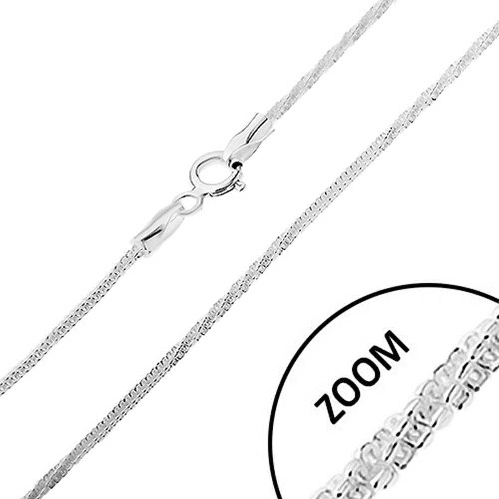 Šperky eshop Strieborná 925 retiazka, vzor hadík - rovné a stočené časti, šírka 1,7 mm, dĺžka 500 mm